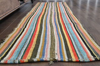 Turkish Striped Kilim Rug - Thumbnail