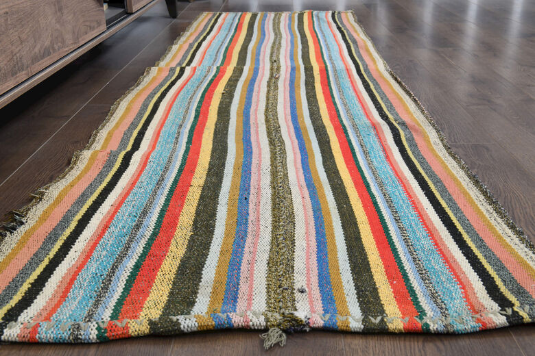 Turkish Striped Kilim Rug