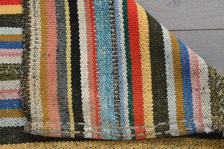 Turkish Striped Kilim Rug - Thumbnail