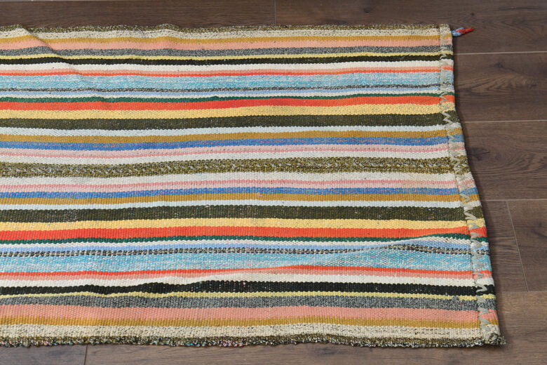 Turkish Striped Kilim Rug