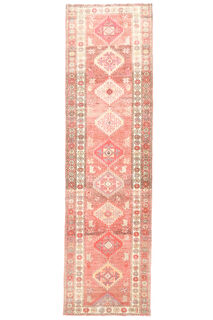 Hand-Knotted Turkish Runner Rug - Thumbnail