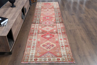 Hand-Knotted Turkish Runner Rug - Thumbnail