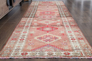 Hand-Knotted Turkish Runner Rug - Thumbnail