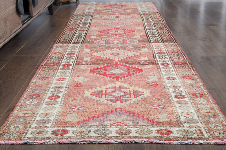 Hand-Knotted Turkish Runner Rug