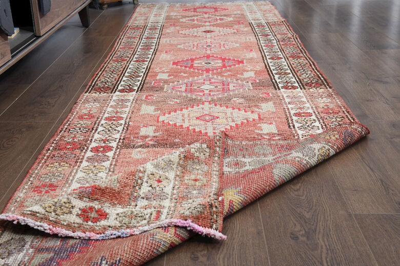 Hand-Knotted Turkish Runner Rug