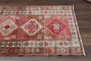 Hand-Knotted Turkish Runner Rug - Thumbnail