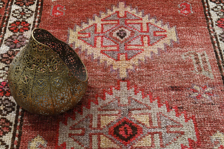 Hand-Knotted Turkish Runner Rug