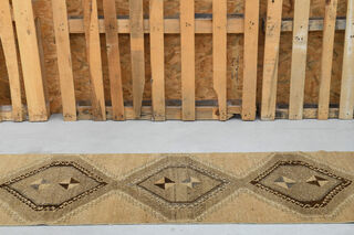 Natural Turkish Runner Rug - Thumbnail