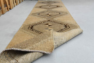 Natural Turkish Runner Rug - Thumbnail