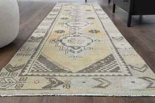 Oushak Turkish Runner Rug - Thumbnail