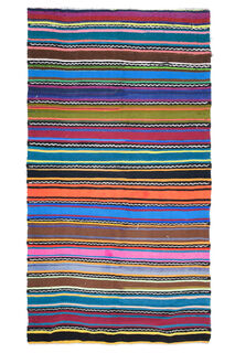Turkish Vintage Area Kilim Rug - Thumbnail