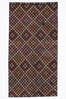 Vintage Turkish Kilim Rug - Thumbnail