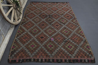 Vintage Turkish Kilim Rug - Thumbnail