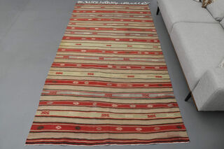 Turkish Vintage Kilim Rug - Thumbnail