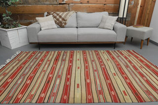 Turkish Vintage Kilim Rug - Thumbnail