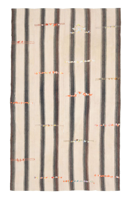 Striped Turkish Kilim Rug