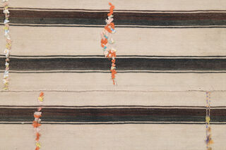 Striped Turkish Kilim Rug - Thumbnail