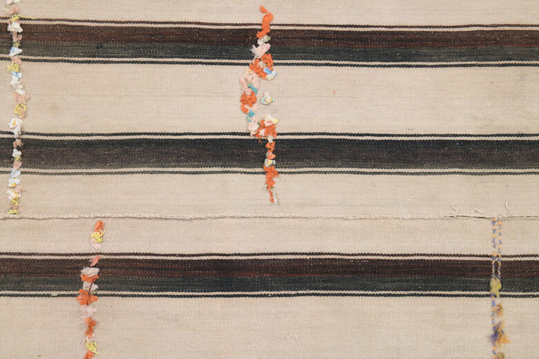 Striped Turkish Kilim Rug