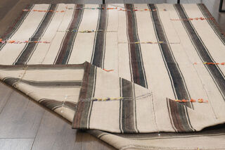 Striped Turkish Kilim Rug - Thumbnail