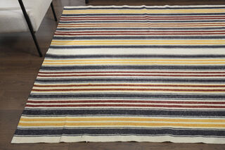 Striped Colorful Kilim Rug - Thumbnail