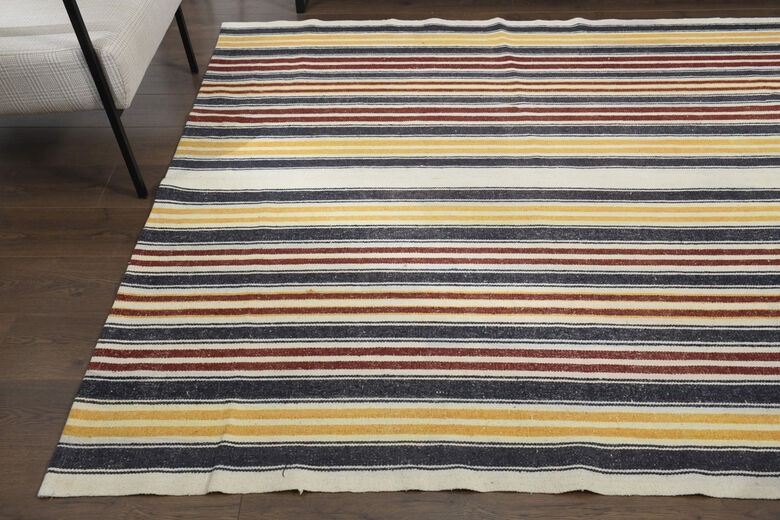 Striped Colorful Kilim Rug