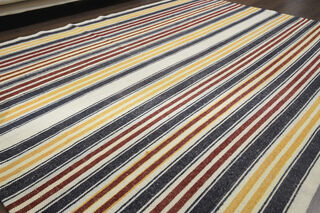 Striped Colorful Kilim Rug - Thumbnail