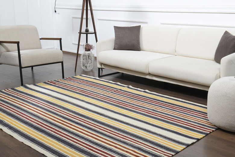 Striped Colorful Kilim Rug