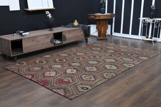 Handmade Vintage Anatolian Cacim Carpet - Thumbnail