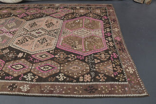 Flatweave Turkish Vintage Wide Runner Rug - Thumbnail