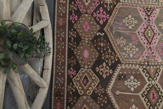 Flatweave Turkish Vintage Wide Runner Rug - Thumbnail