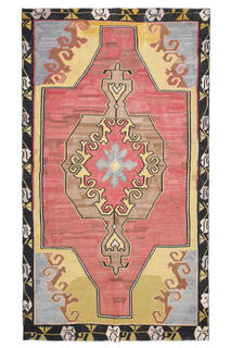 Oushak Cacim Kilim - Vintage Area Rug - Thumbnail