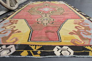 Oushak Cacim Kilim - Vintage Area Rug - Thumbnail