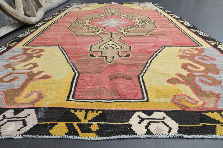 Oushak Cacim Kilim - Vintage Area Rug