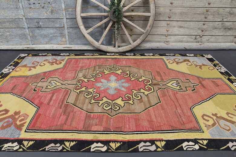 Oushak Cacim Kilim - Vintage Area Rug