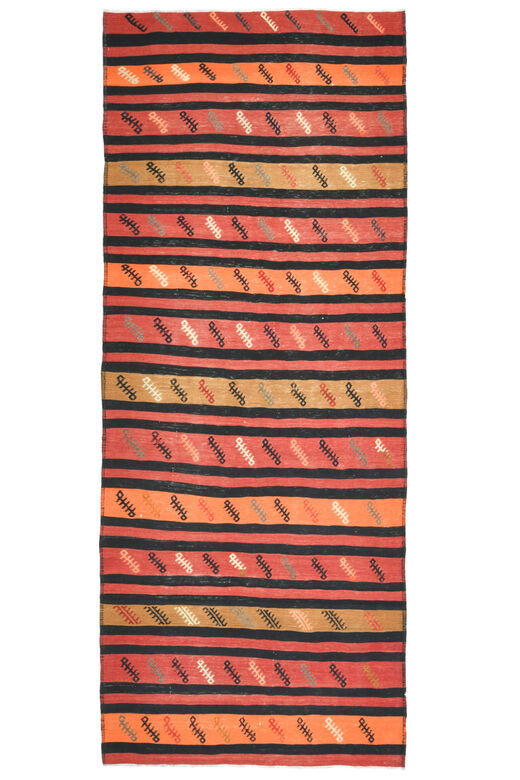 Turkish Vintage Wide Runner Kilim