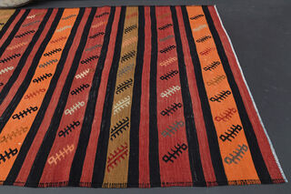 Turkish Vintage Wide Runner Kilim - Thumbnail