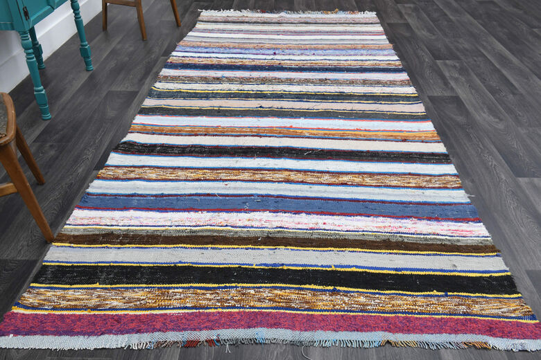 Colorful Vintage Organic Kids Room Rug