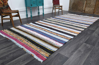 Colorful Vintage Organic Kids Room Rug - Thumbnail