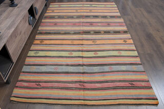 Colorful Vintage Kilim Area Rug - Thumbnail