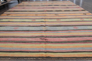 Colorful Vintage Kilim Area Rug - Thumbnail