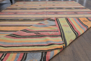 Colorful Vintage Kilim Area Rug - Thumbnail