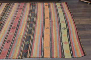 Colorful Vintage Kilim Area Rug - Thumbnail