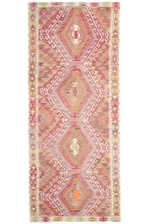 Turkish Cacim Kilim Wide Runner - Thumbnail