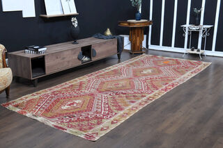 Turkish Cacim Kilim Wide Runner - Thumbnail