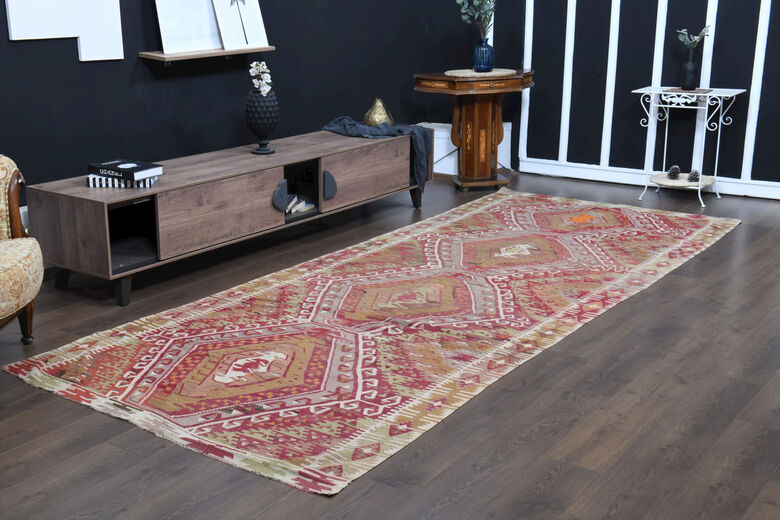 Turkish Cacim Kilim Wide Runner