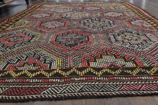 Vintage Turkish Cacim Kilim Rug - Thumbnail