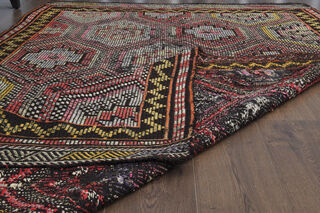 Vintage Turkish Cacim Kilim Rug - Thumbnail