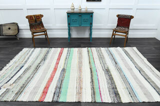 Turkish Vintage Area Kilim Rug - Thumbnail