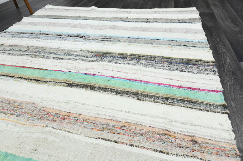 Turkish Vintage Area Kilim Rug