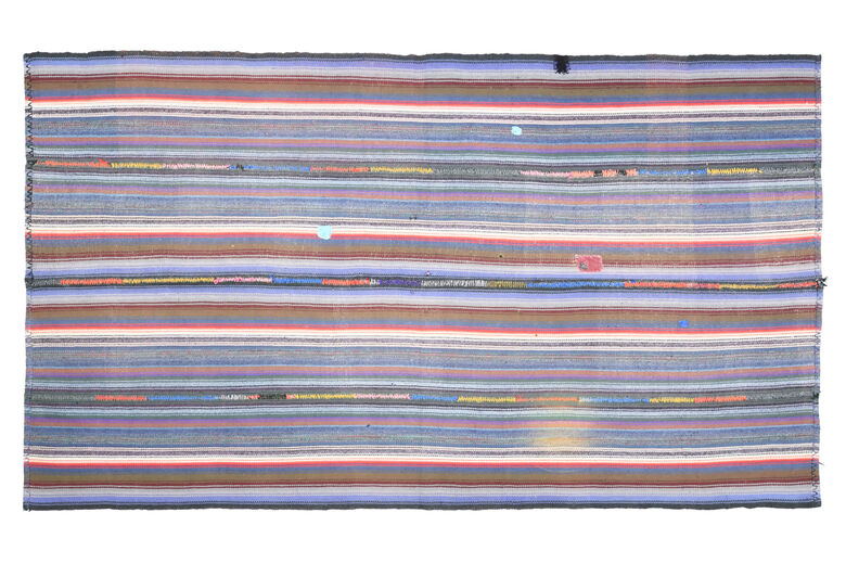 Colorful Flatweave Striped Rug